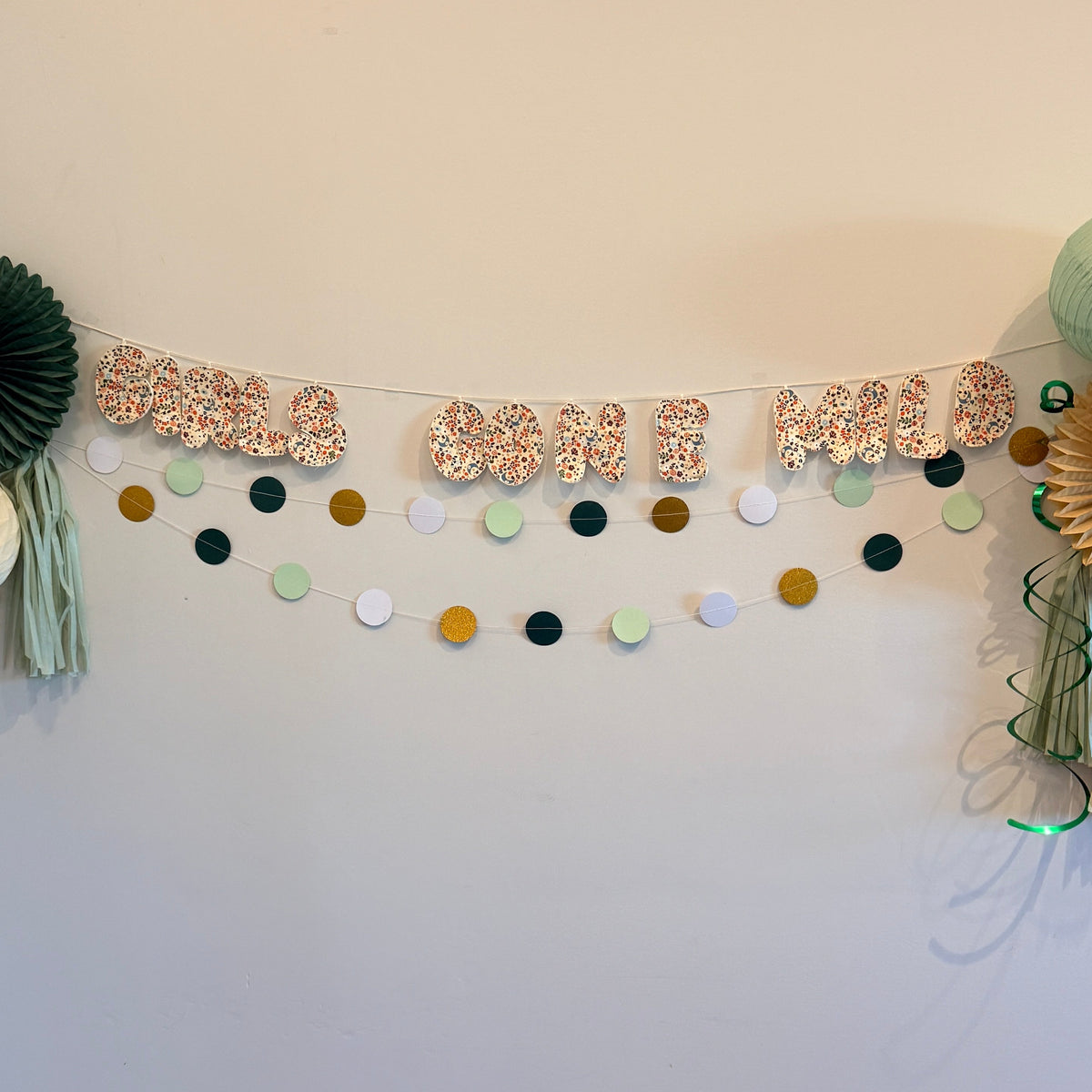 Girls Gone Mild Fabric Letter Banner