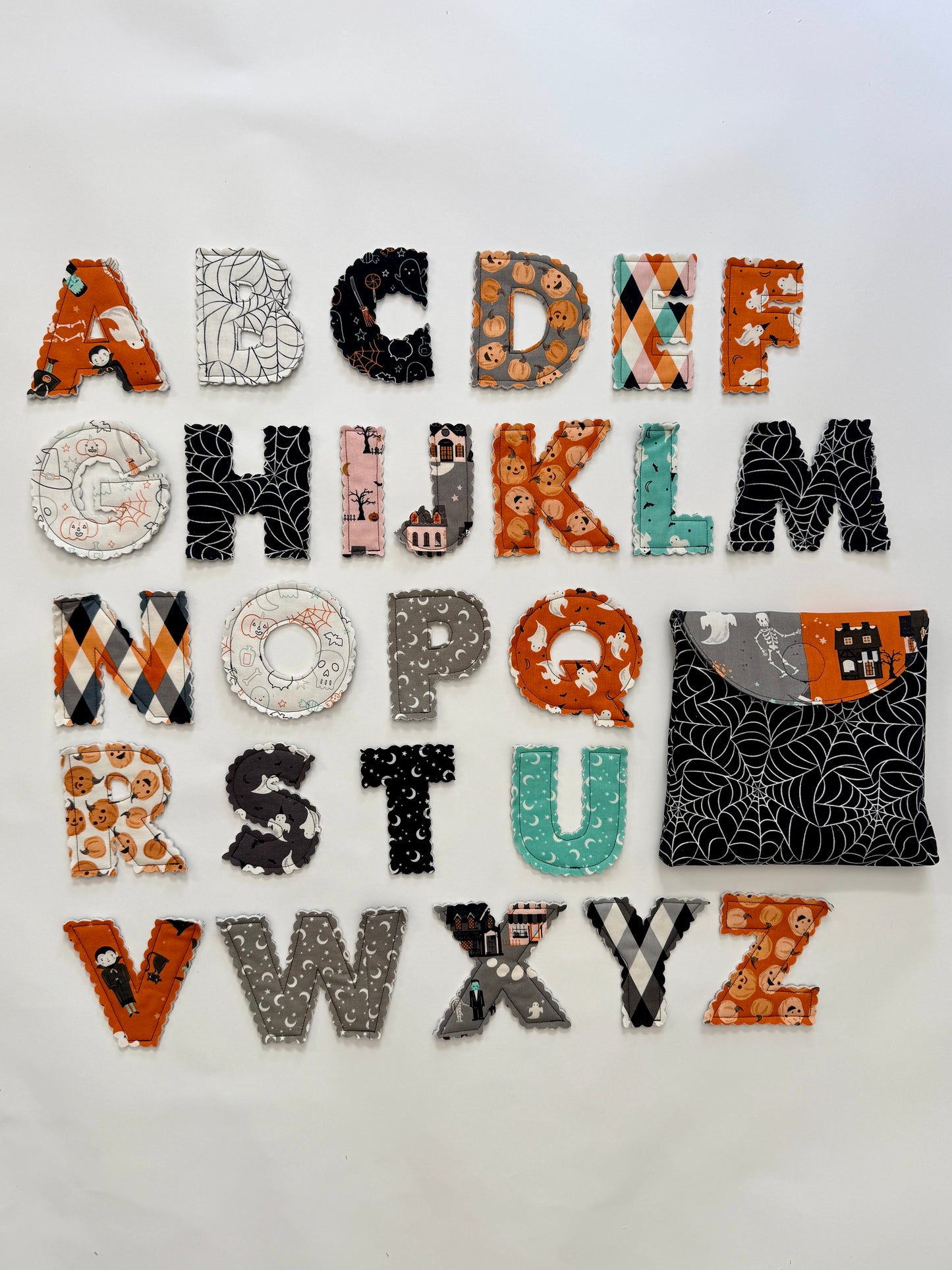 Fabric Alphabet Learning Set with Fabric Case