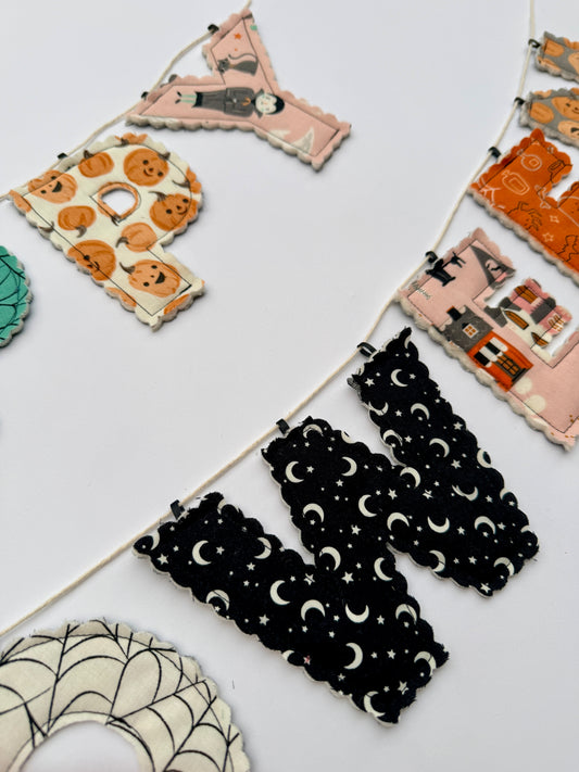 Happy Halloween Fabric Garland