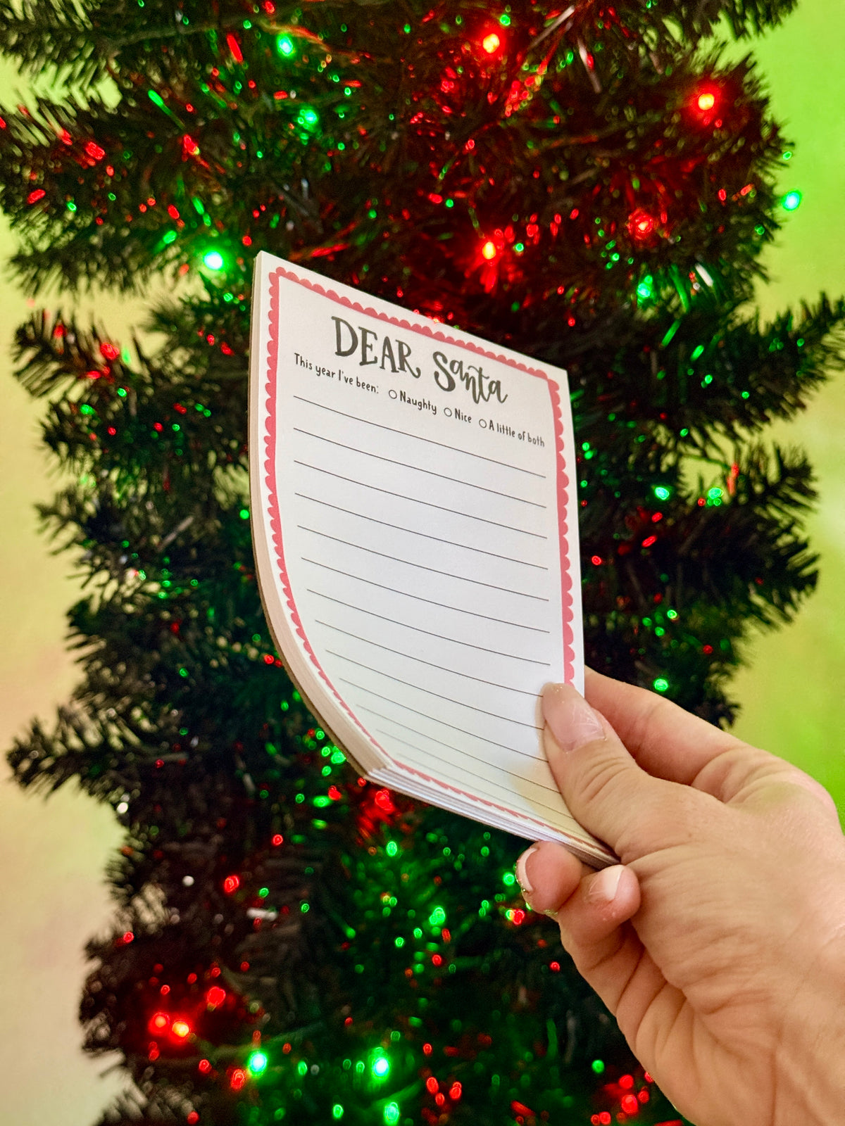 Dear Santa Christmas Wishlist Notepad – 4x6 Memo Pad, 25 Sheets