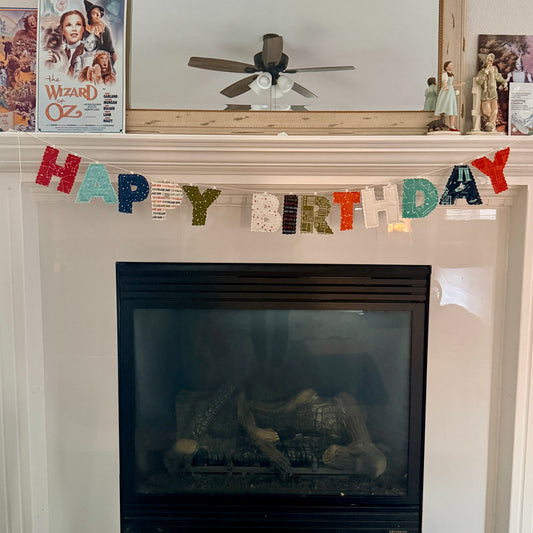 Happy Birthday Fabric Garland