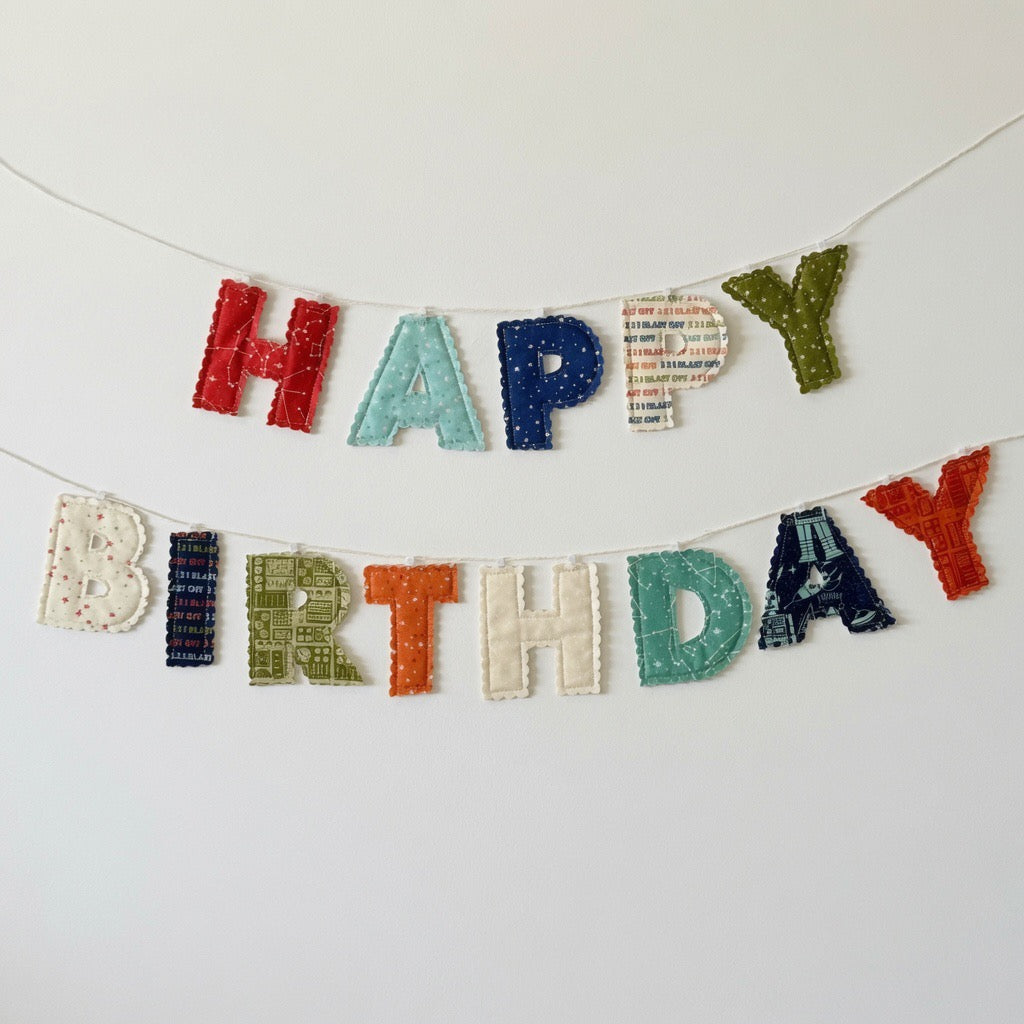 Happy Birthday Fabric Garland