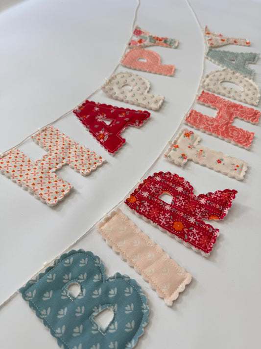 Happy Birthday Fabric Garland