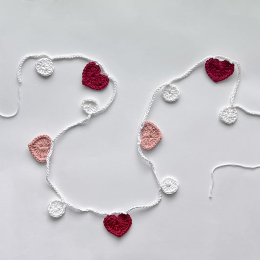 Mini Hearts Crochet Garland