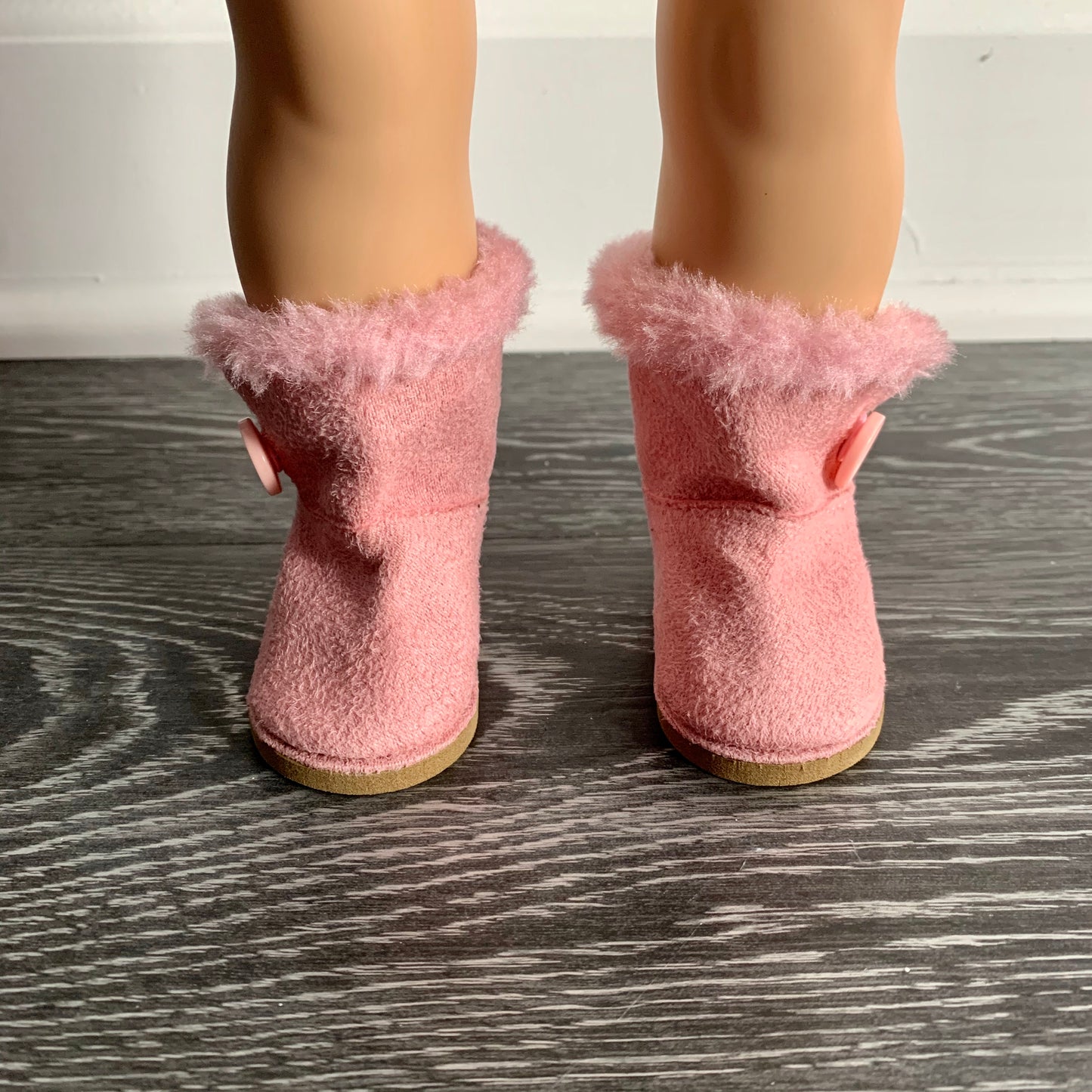 Fuzzy Button Boots (other colors available)