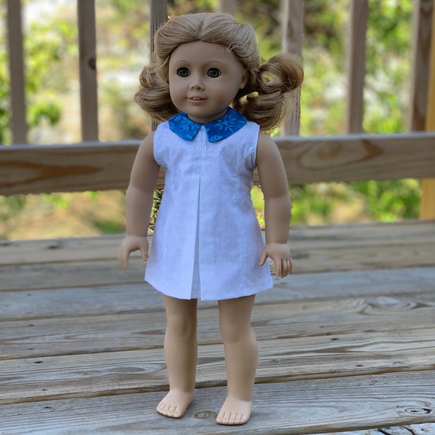White Sparkle Collar Dress